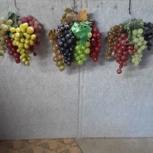 3 sets of MCM wax Boutanical grape clusters of 4